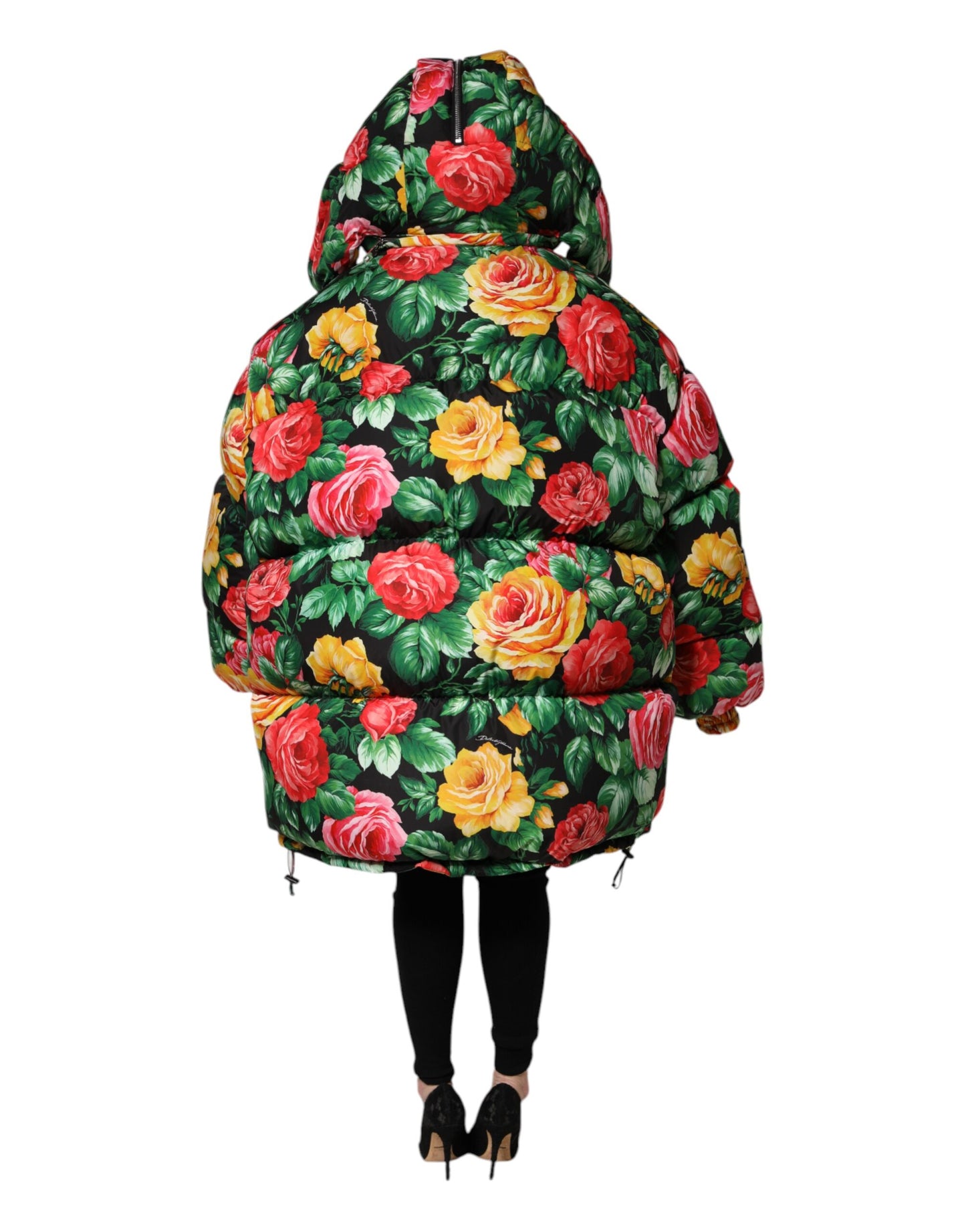 Dolce &amp; Gabbana – Pufferjacke mit Kapuze und mehrfarbigem Blumenmuster