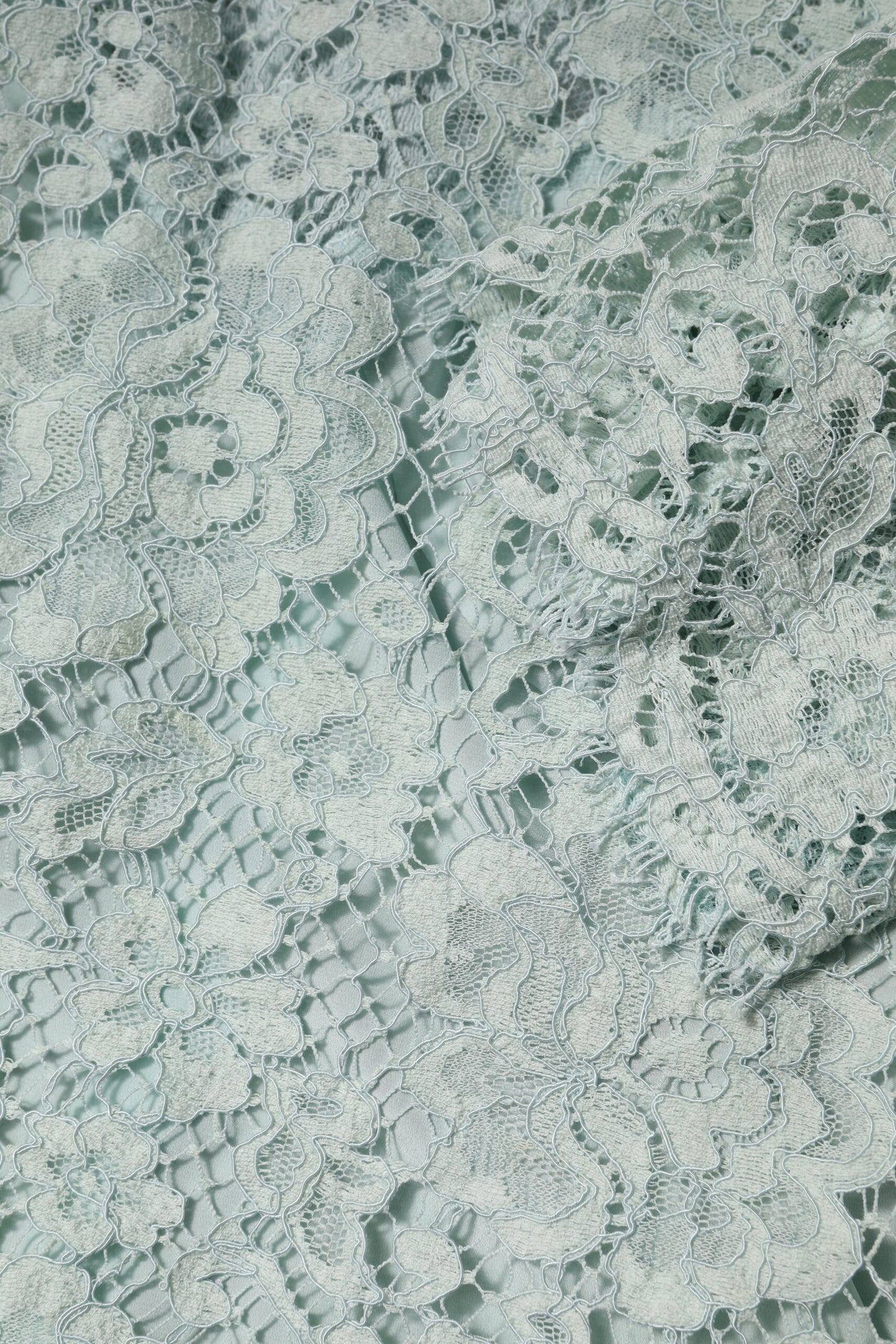 Dolce &amp; Gabbana – Mintgrünes Baumwollblusenoberteil mit Blumenspitze