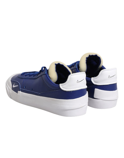 Nike – Drop-Type PRM – Niedrige Schnürschuhe in Weiß und Blau