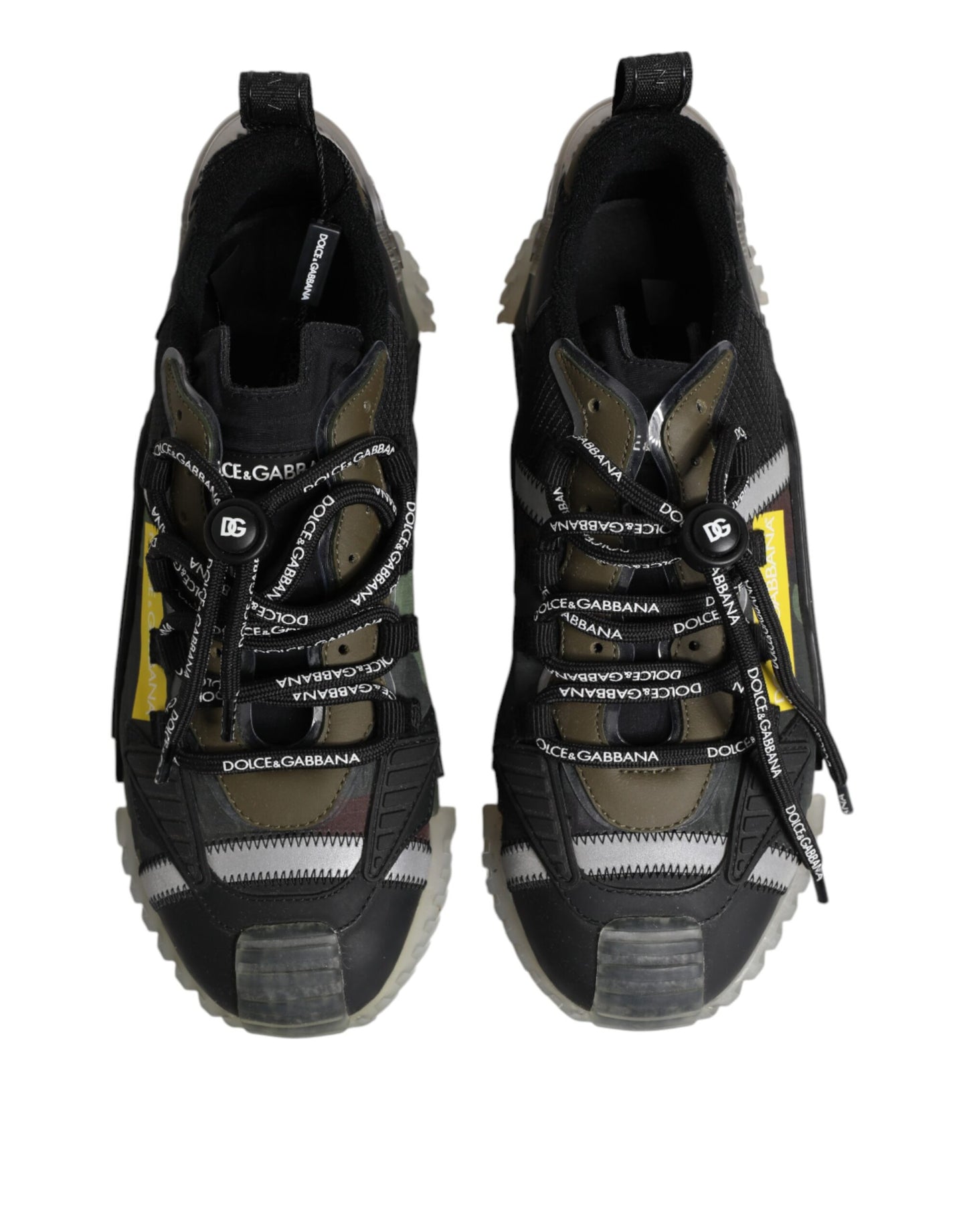 Dolce &amp; Gabbana Multicolor Lace Up Low Top NS1 Sneakers Shoes