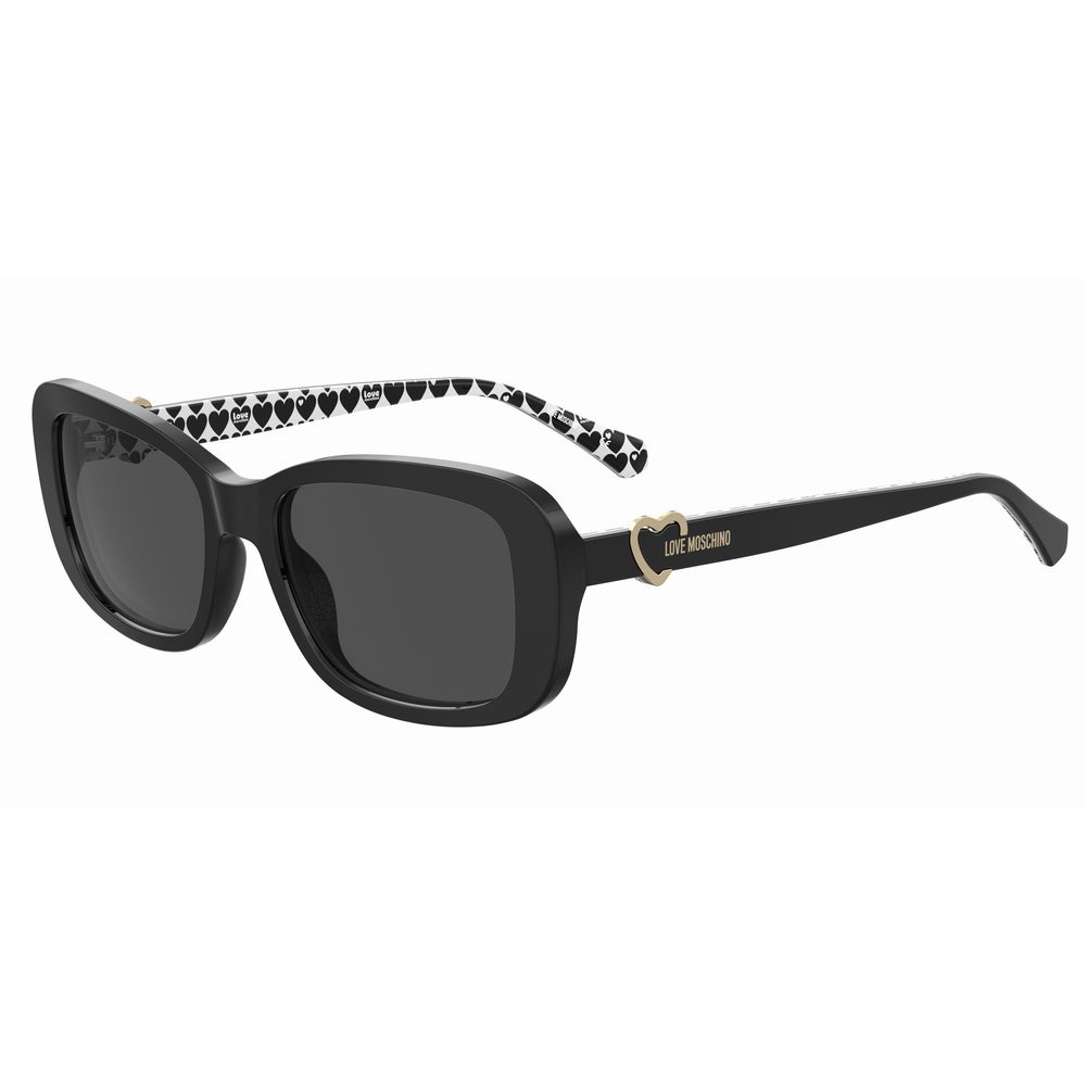 Love Moschino – Schwarze Acetat-Sonnenbrille