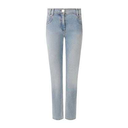 Balmain Blue Cotton Jeans &amp; Pant