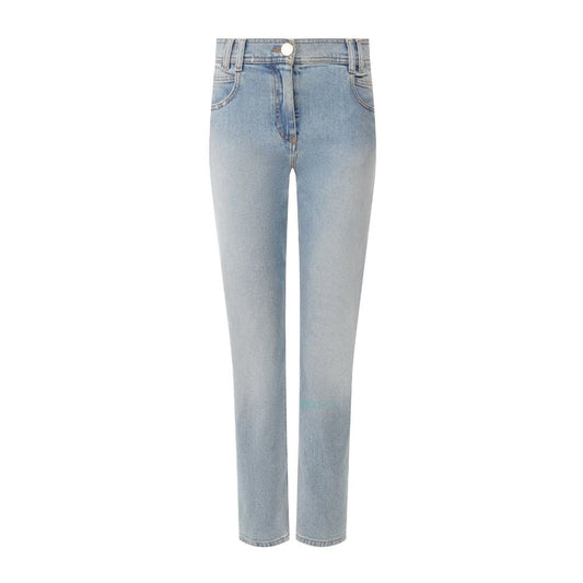 Balmain Blue Cotton Jeans &amp; Pant