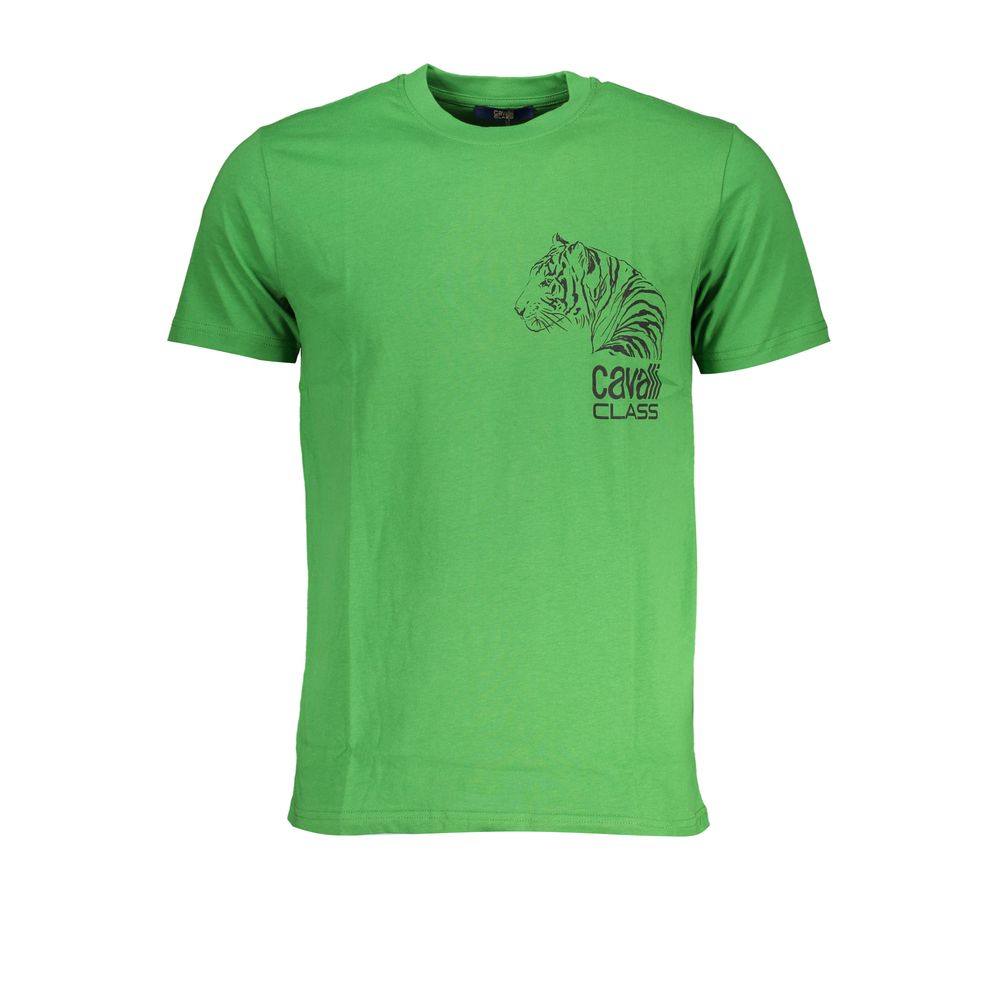 Grünes Baumwoll-T-Shirt der Cavalli-Klasse