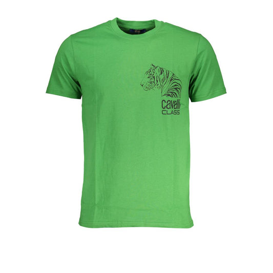 Grünes Baumwoll-T-Shirt der Cavalli-Klasse