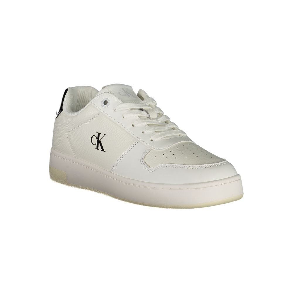 Calvin Klein Damen Sneaker aus weißem Leder