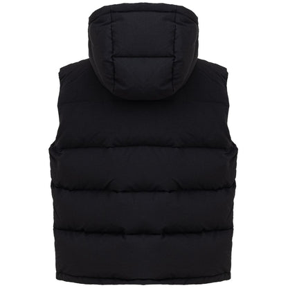 Dolce &amp; Gabbana Schwarze ärmellose Jacke aus Polyester