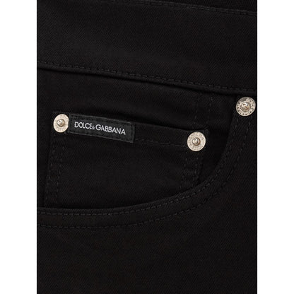 Dolce & Gabbana Black Cotton Jeans Denim