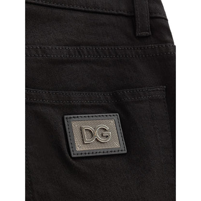 Dolce & Gabbana Black Cotton Jeans Denim