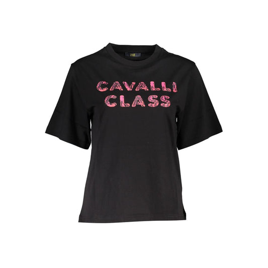 Cavalli Class Schwarzes Baumwolltop für Damen