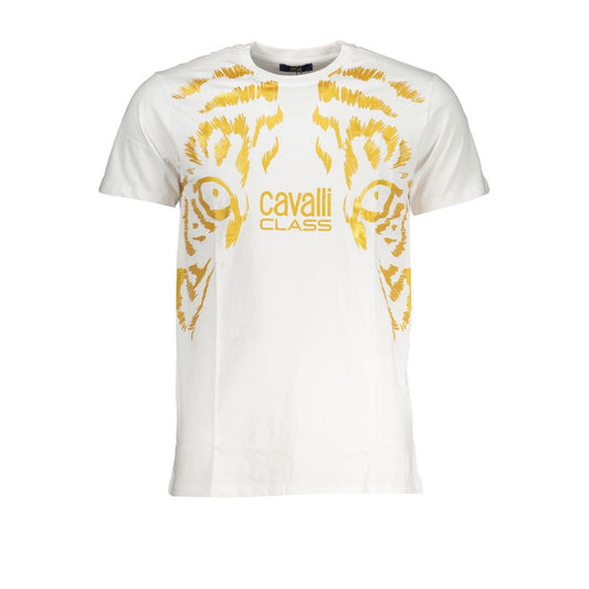 Weißes Baumwoll-T-Shirt der Cavalli Class