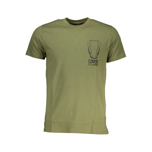 Grünes Baumwoll-T-Shirt der Cavalli Class