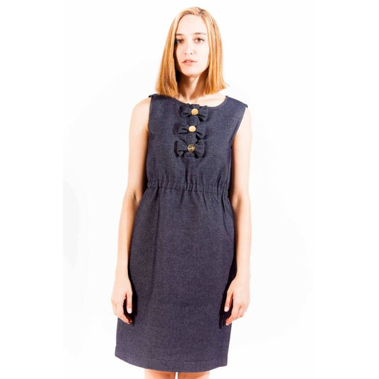 Love Moschino Blaues Baumwollkleid für Damen