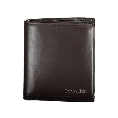 Calvin Klein Herren-Geldbörse aus braunem Leder