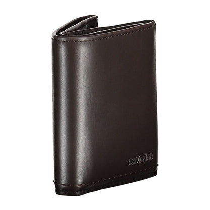 Calvin Klein Herren-Geldbörse aus braunem Leder