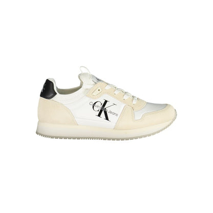 Calvin Klein Damen Sneaker aus weißem Polyester