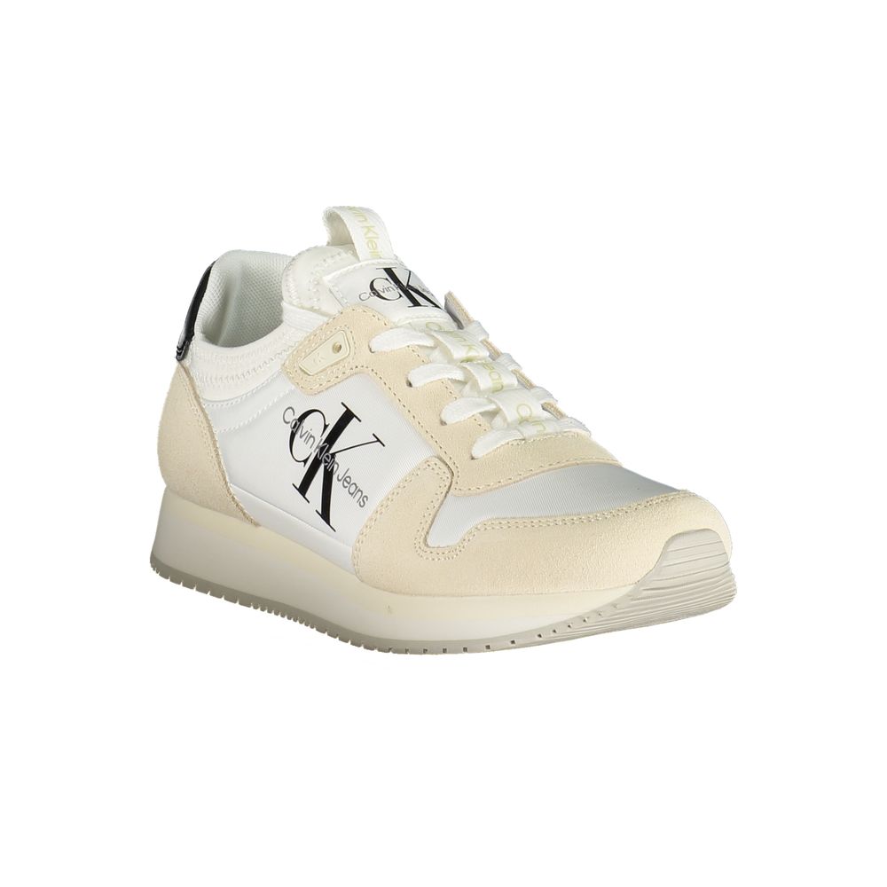 Calvin Klein Damen Sneaker aus weißem Polyester