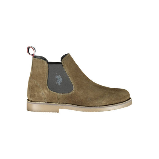 US POLO ASSN. Green Leather Men Ankle Boot