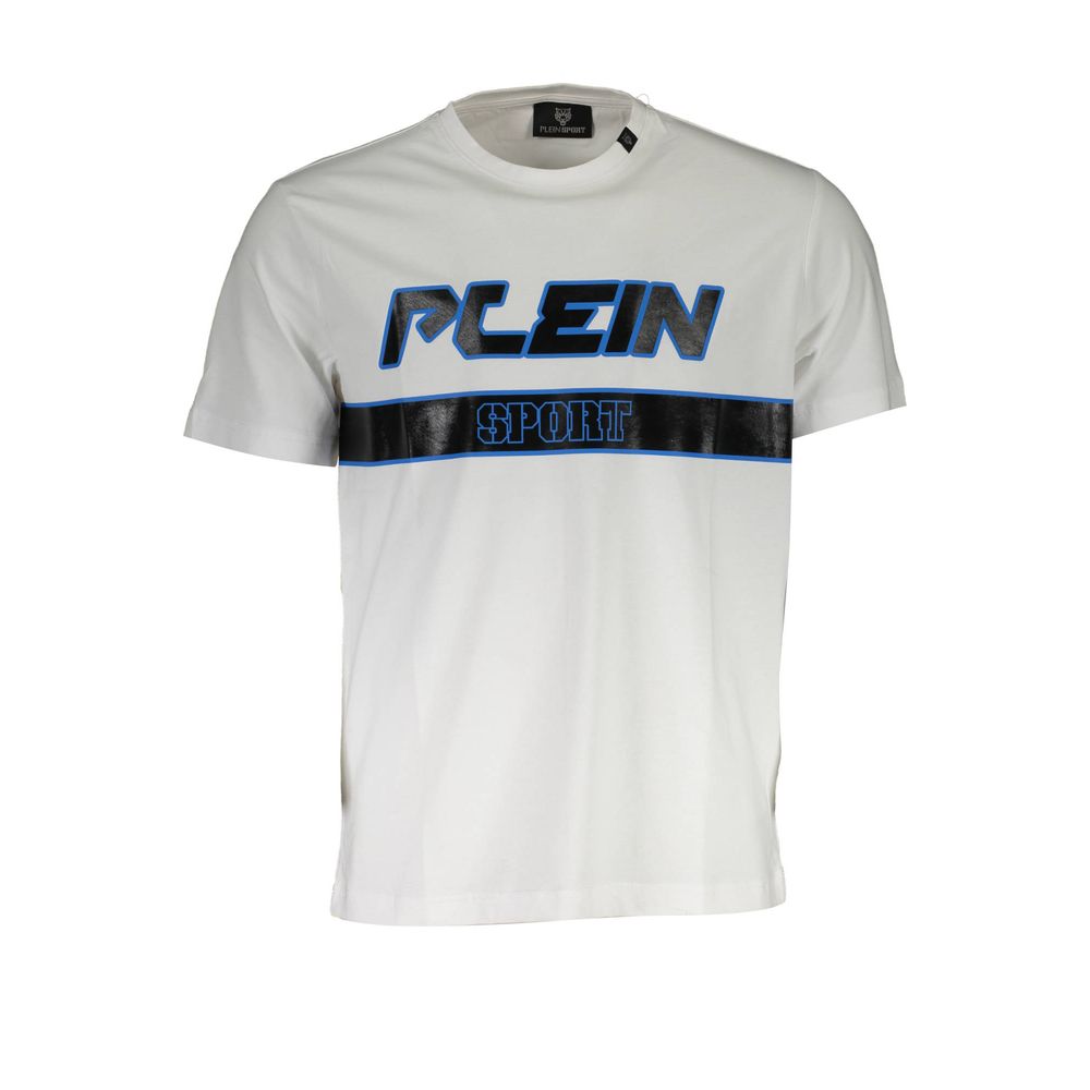 Plein Sport Weißes Baumwoll-T-Shirt für Herren