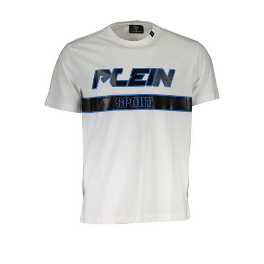 Plein Sport Weißes Baumwoll-T-Shirt für Herren