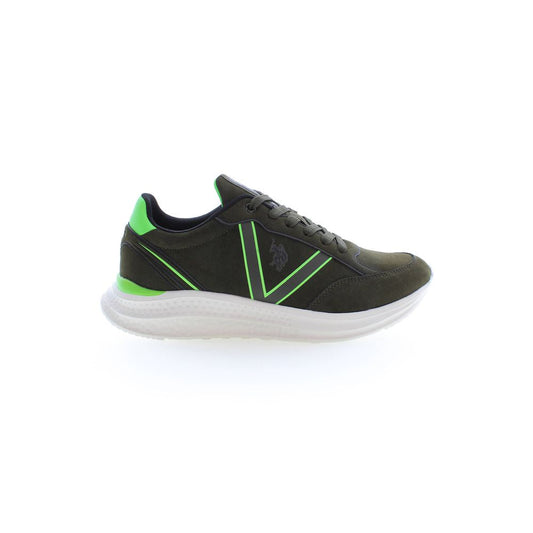 US POLO ASSN. Grüner Polyester-Herren-Sneaker