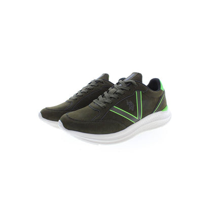US POLO ASSN. Grüner Polyester-Herren-Sneaker