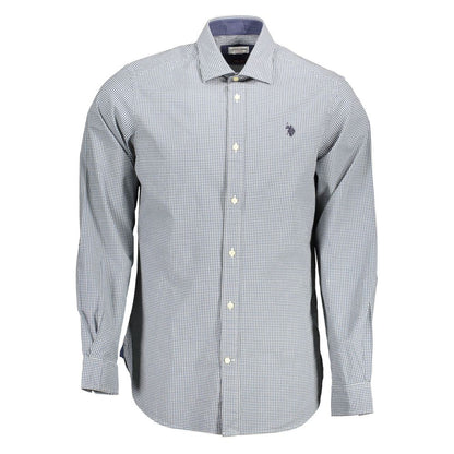 US POLO ASSN. Light Blue Cotton Men Shirt