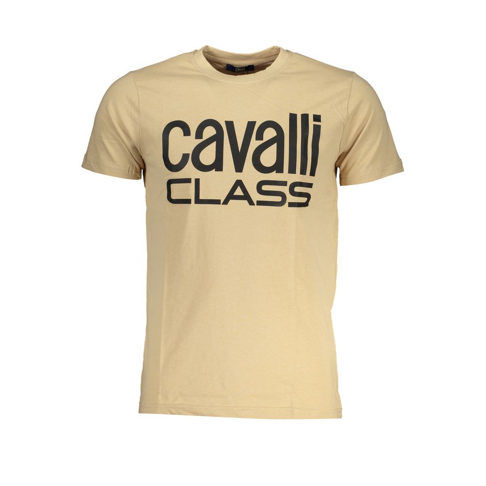 Beiges Baumwoll-T-Shirt der Cavalli-Klasse