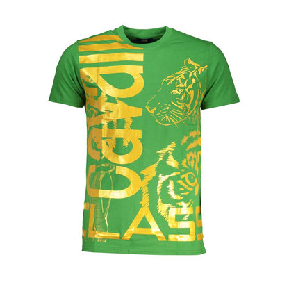 Grünes Baumwoll-T-Shirt der Cavalli Class