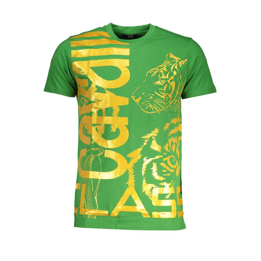 Grünes Baumwoll-T-Shirt der Cavalli Class