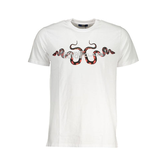 Weißes Baumwoll-T-Shirt der Cavalli Class