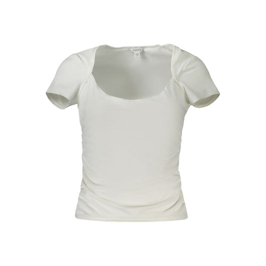 Guess Jeans – Weiße Spandex-Oberteile und T-Shirts