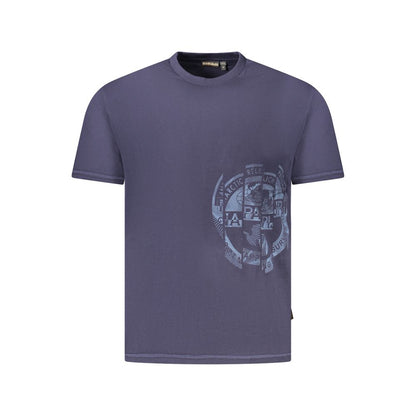 Napapijri Blaues Herren-T-Shirt aus Baumwolle