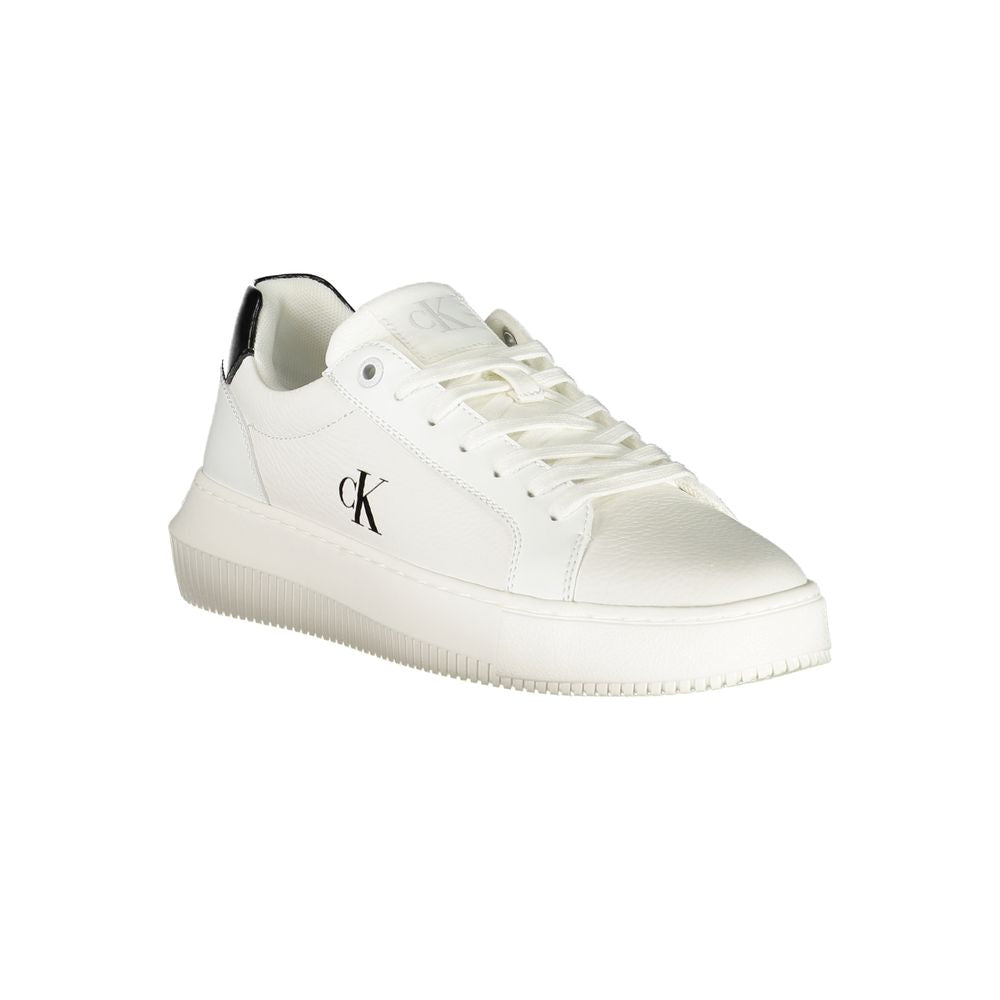 Calvin Klein Damen Sneaker aus weißem Leder