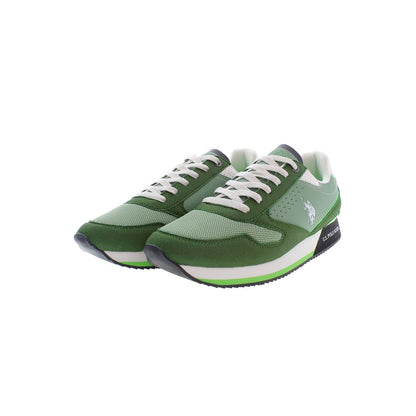 US POLO ASSN. Green Polyester Men Sneaker