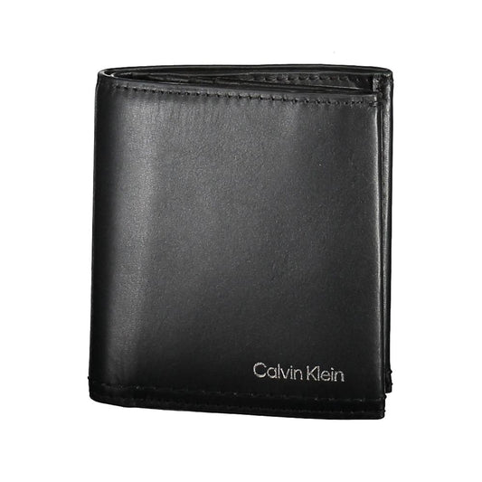 Calvin Klein Herren-Geldbörse aus schwarzem Leder