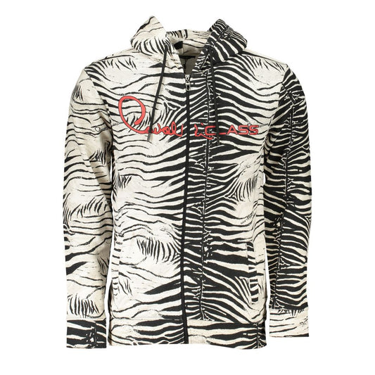 Cavalli Class Herren-Kapuzenpullover aus weißer Baumwolle