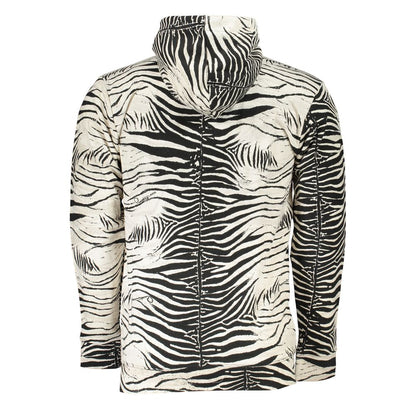 Cavalli Class Herren-Kapuzenpullover aus weißer Baumwolle