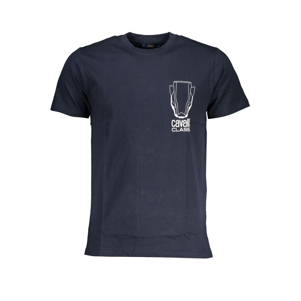 Blaues Baumwoll-T-Shirt der Cavalli Class
