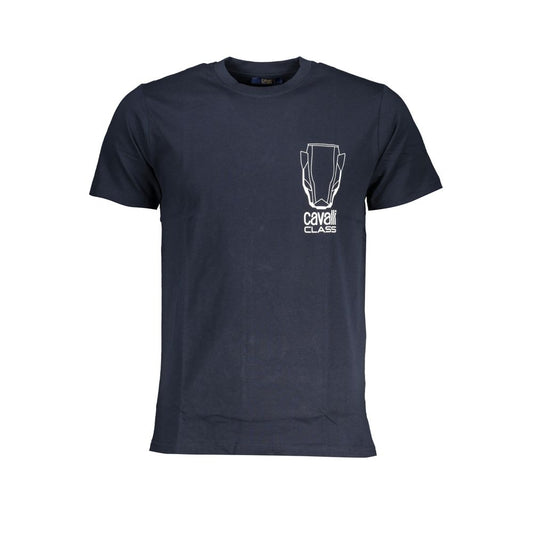 Blaues Baumwoll-T-Shirt der Cavalli Class