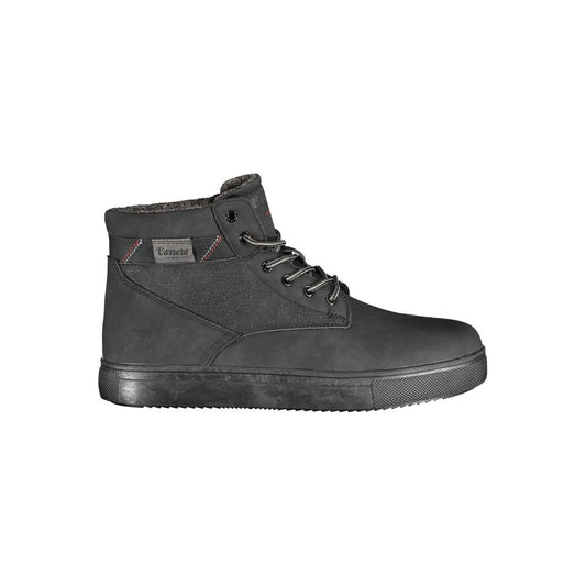 Carrera Chic – Schwarze Schnürstiefel mit Kontrastdetails