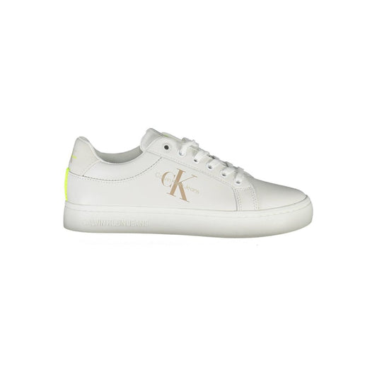 Calvin Klein Damen Sneaker aus weißem Leder