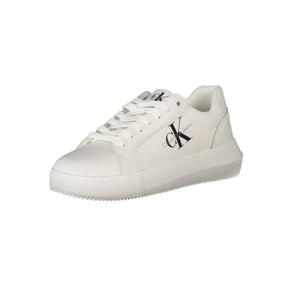 Calvin Klein Damen Sneaker aus weißem Polyester