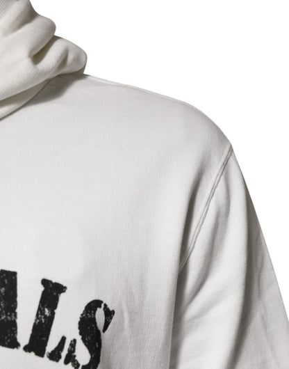 Dolce &amp; Gabbana – Kapuzenpullover aus weißer Baumwolle mit DG ROYAL-Print