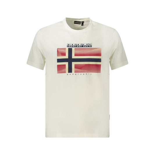 Napapijri Weißes Baumwoll-T-Shirt für Herren