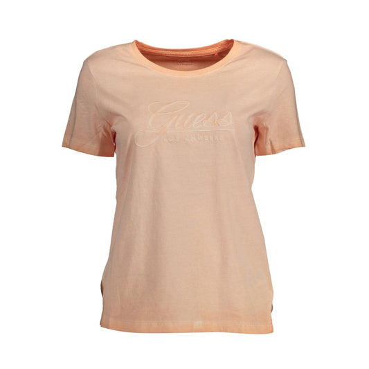 Guess Jeans Rosa Baumwoll-T-Shirt für Damen