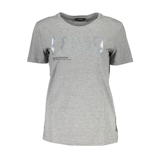 Guess Jeans Braunes Baumwoll-T-Shirt für Damen