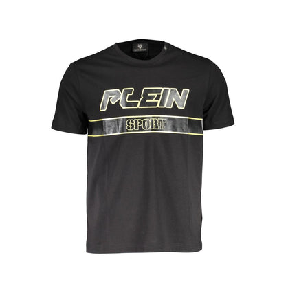 Plein Sport Schwarzes Baumwoll-Herren-T-Shirt