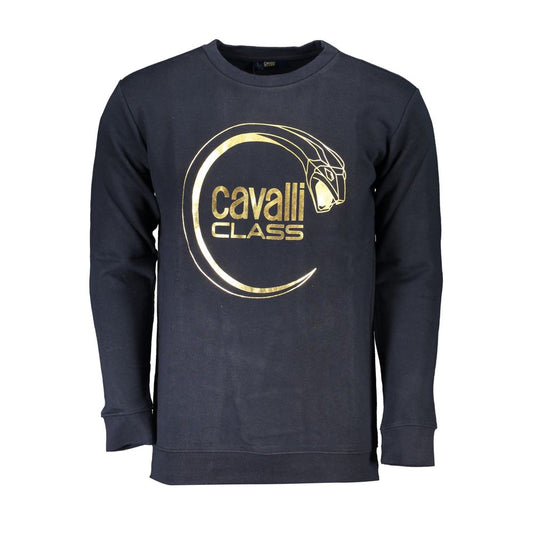 Blauer Baumwollpullover der Cavalli Class