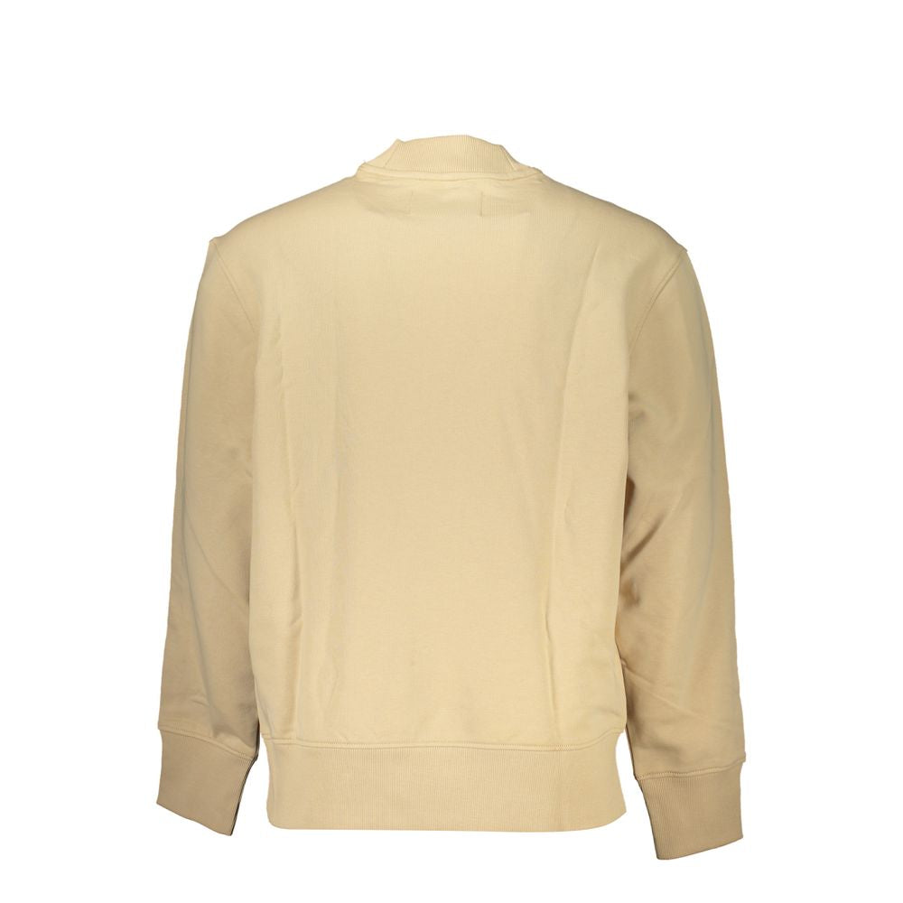 Calvin Klein Beiges Sweatshirt mit Rundhalsausschnitt und Logo